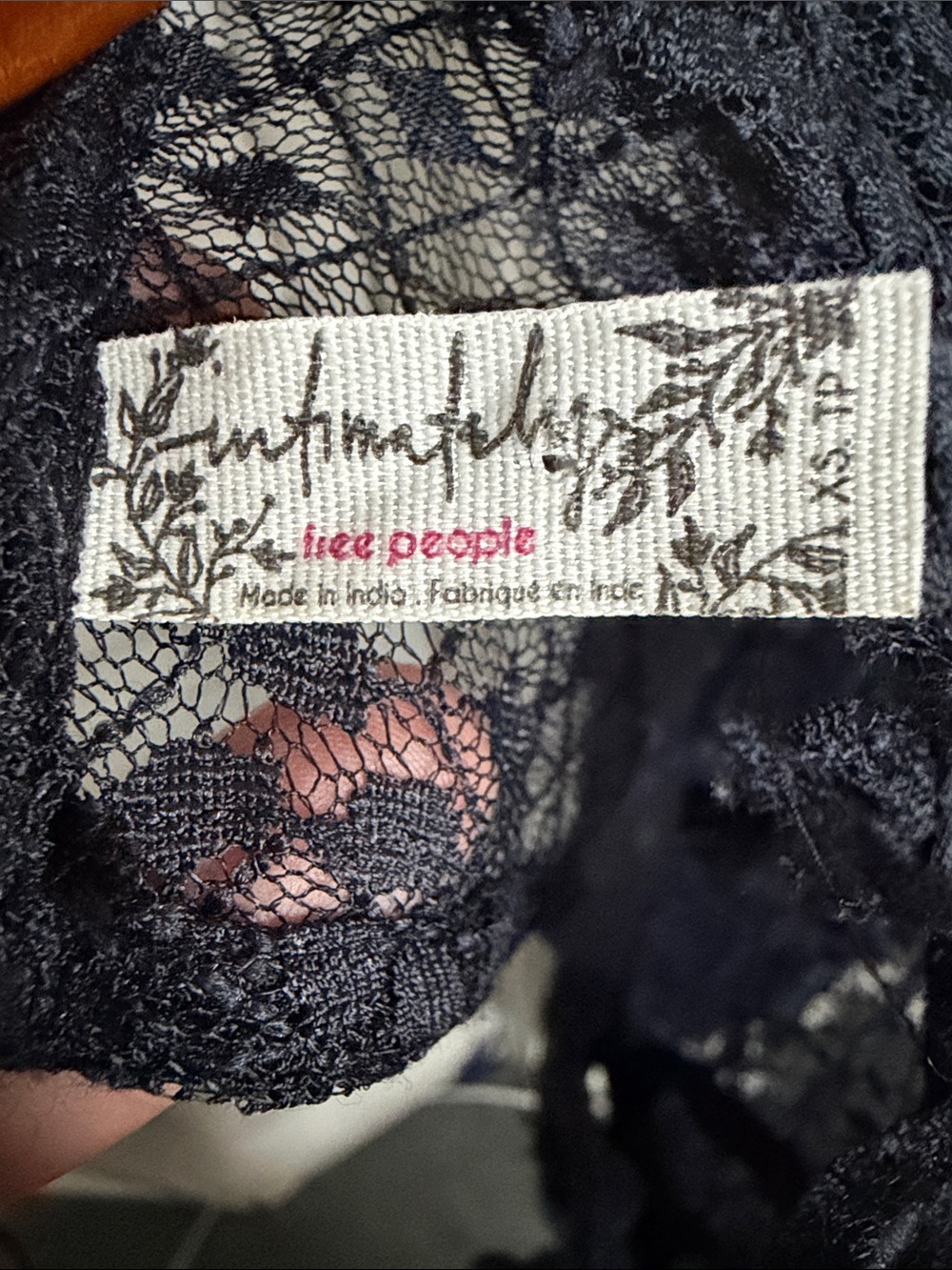 Free People Black Lace Long-Sleeve Bodysuit - Picture 3 of 4